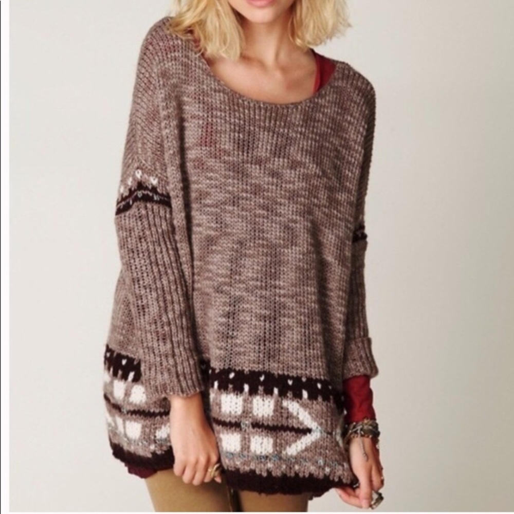 Free People sweater oversized chunky knit